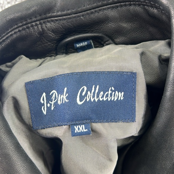 J Park Collection Long Sleeve Full Zip Up Lamb Leather Jacket Black Mens XXL - Picture 5 of 15